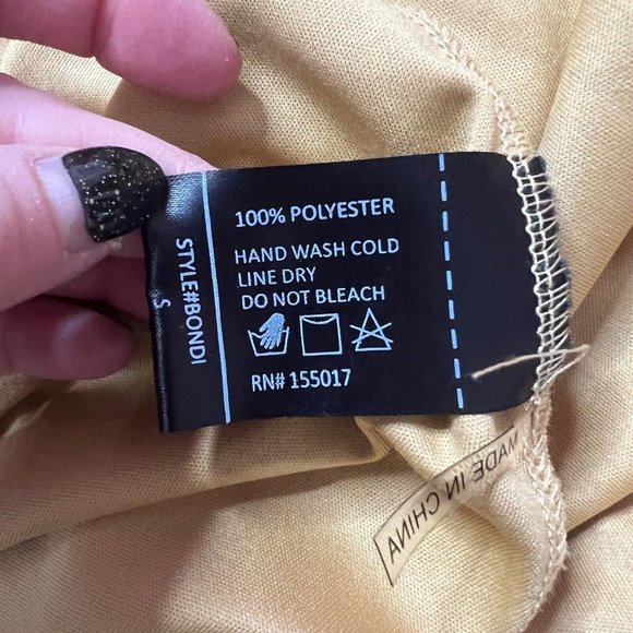 Baltic Børn Bondi Maxi Long Dress Mustard Yellow Bohemian Lace Size S Small - Picture 11 of 12